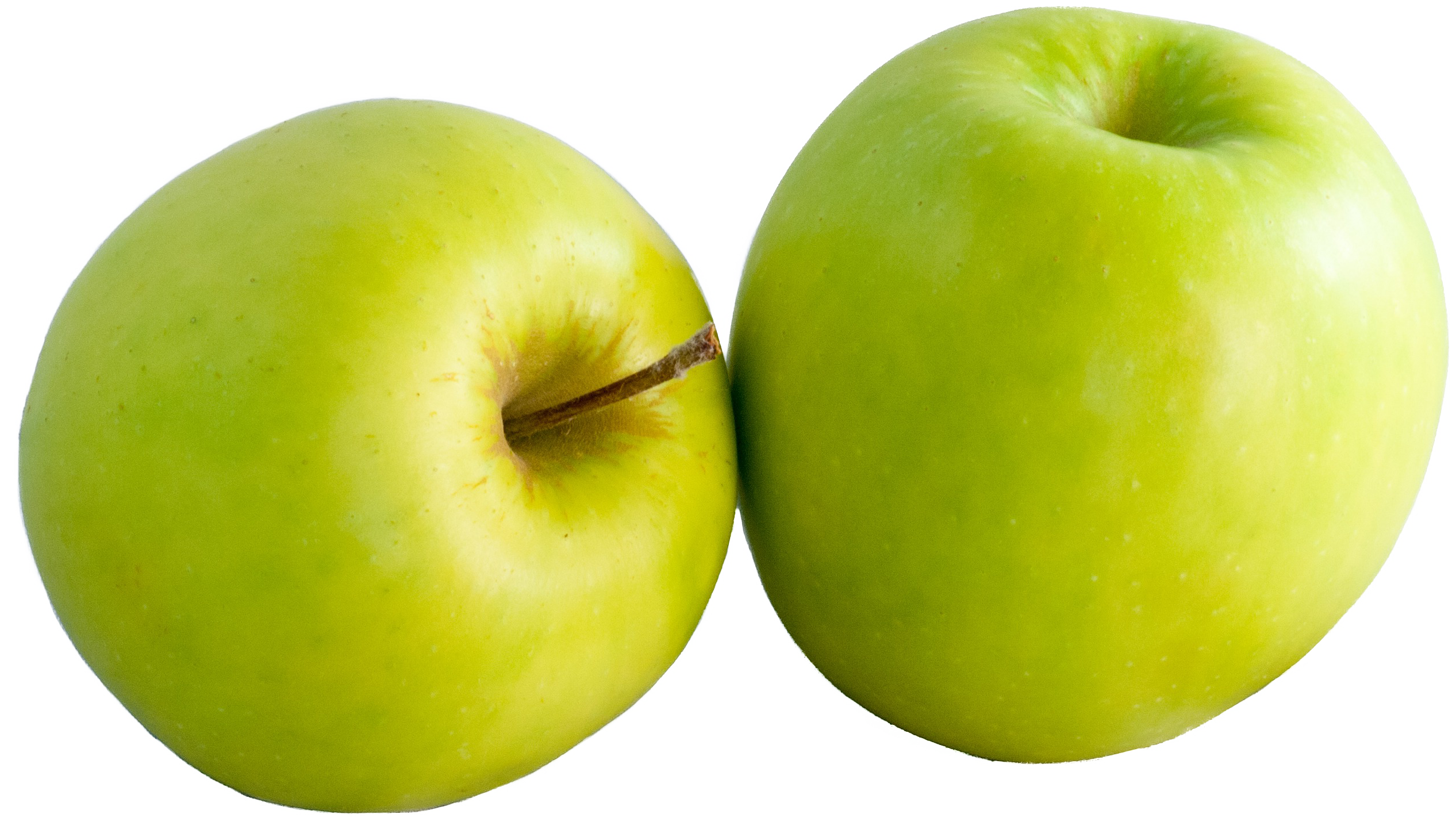 두 개의 녹색 사과