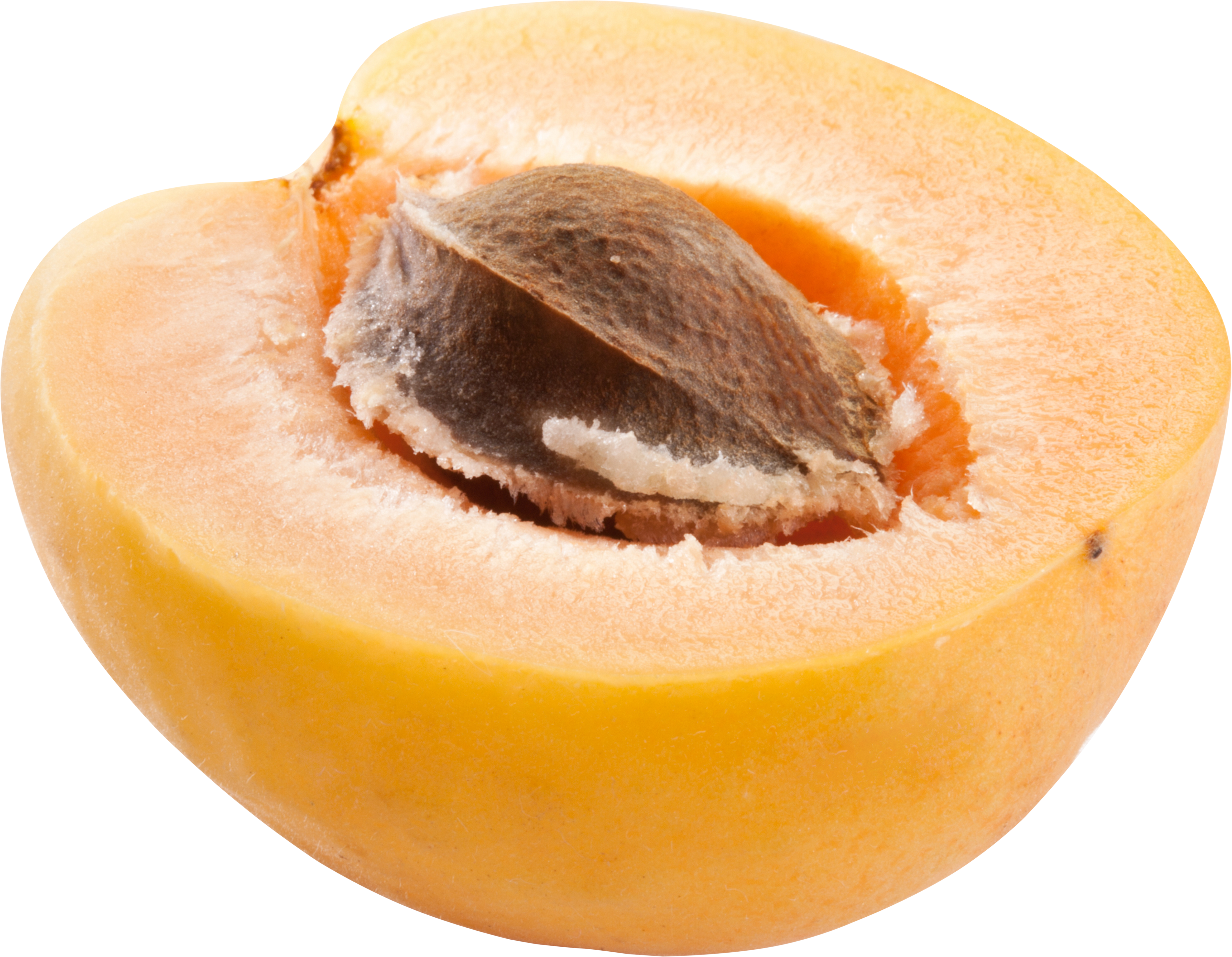 Abricot coupé en deux