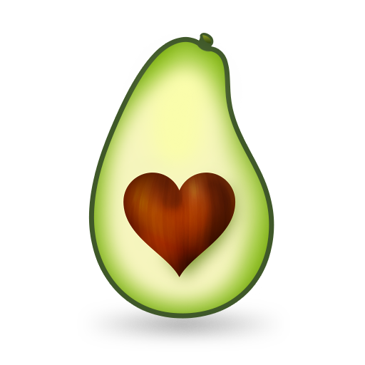 Herzförmige Avocado