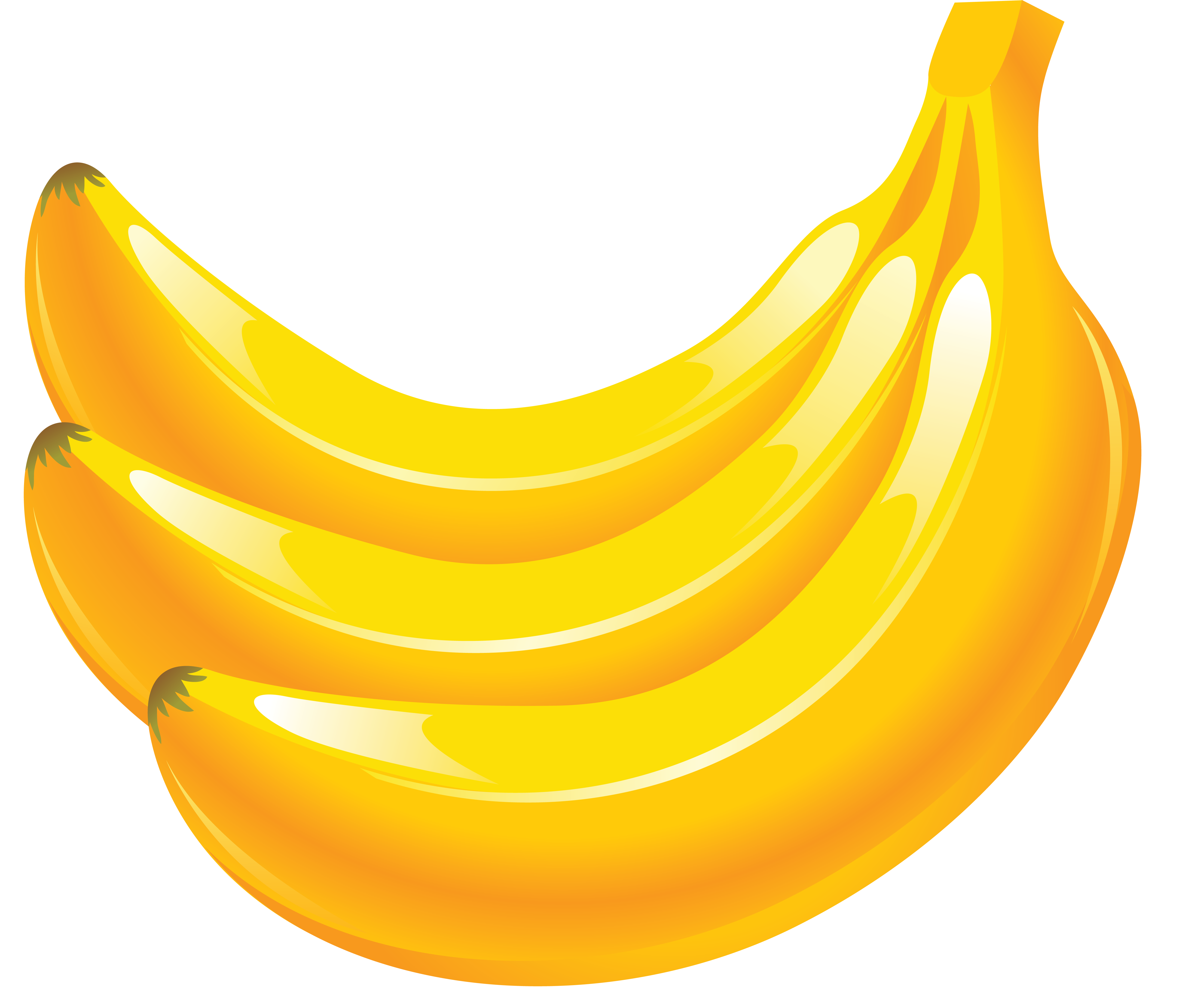 3 gelbe Bananen
