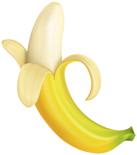 Banana gialla sbucciata