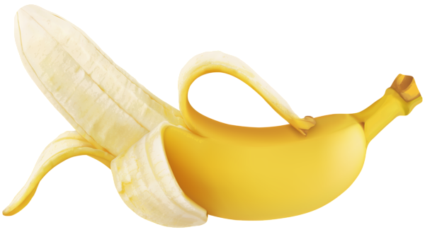 Immagine di banana sbucciata