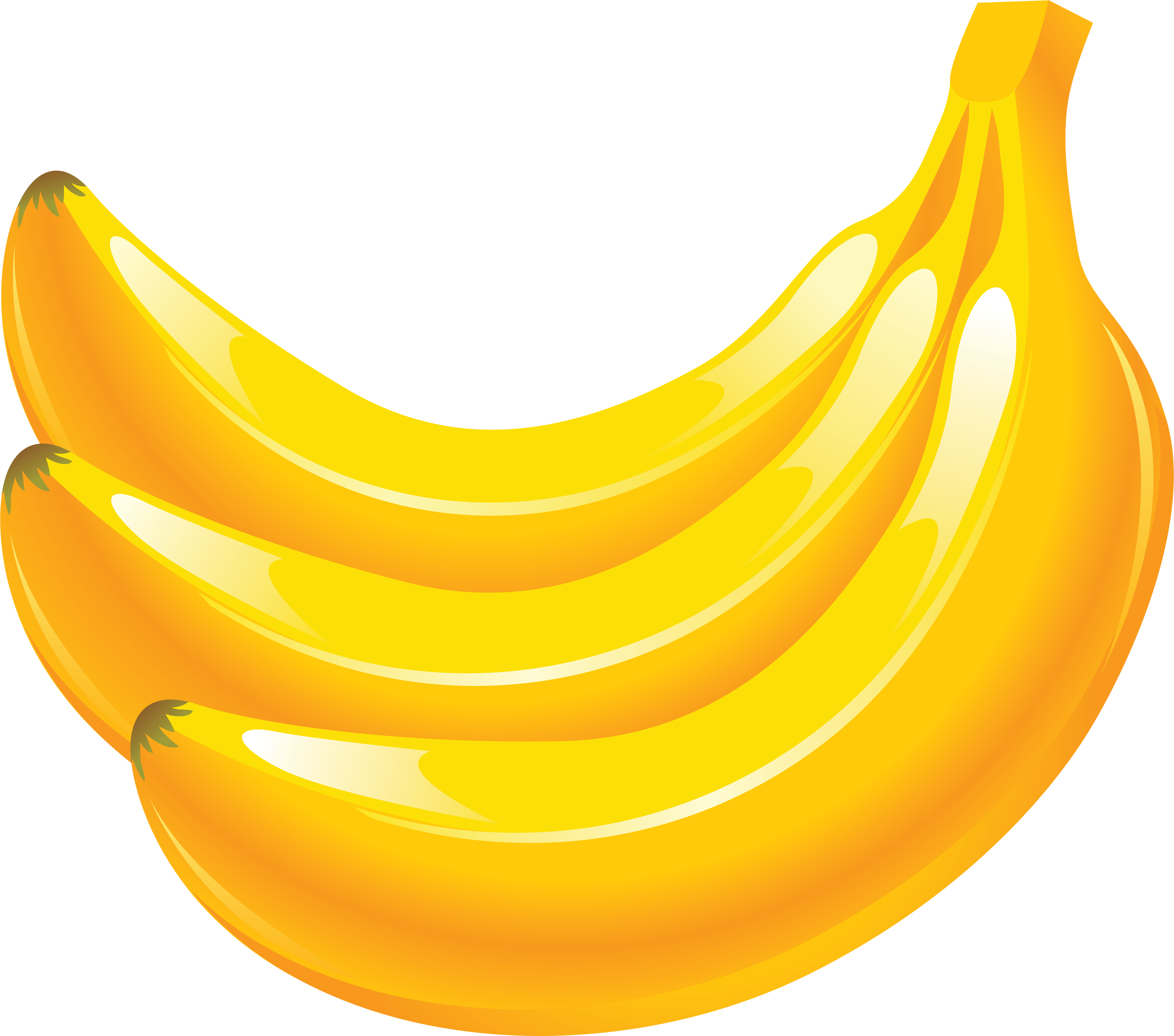 Trzy żółte banany