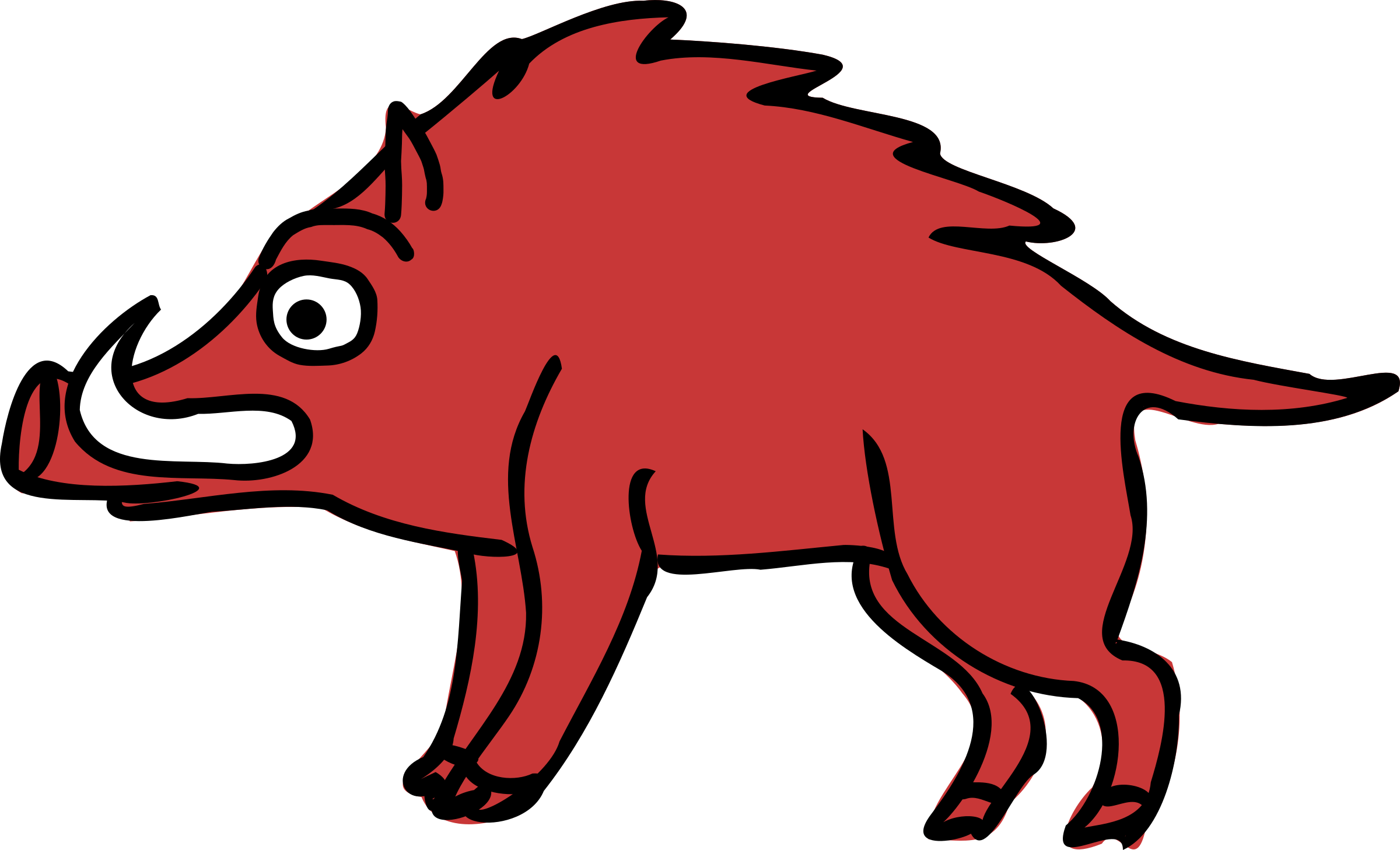 Lợn rừng đỏ hoạt hình