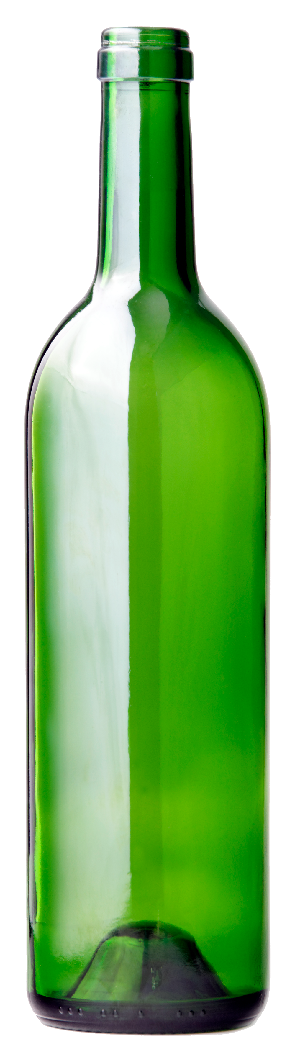 Garrafa de vinho de vidro verde