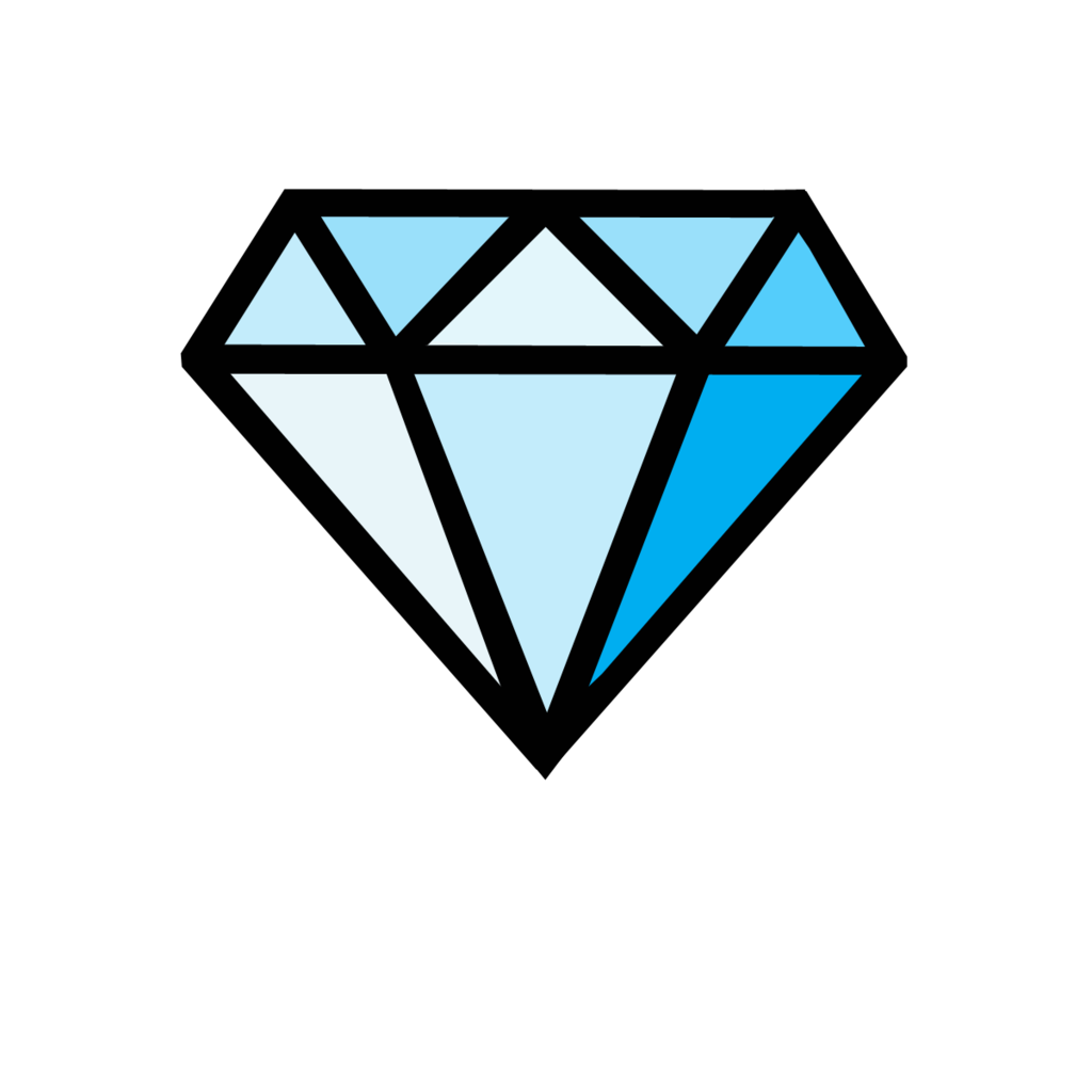 Icône de diamant bleu