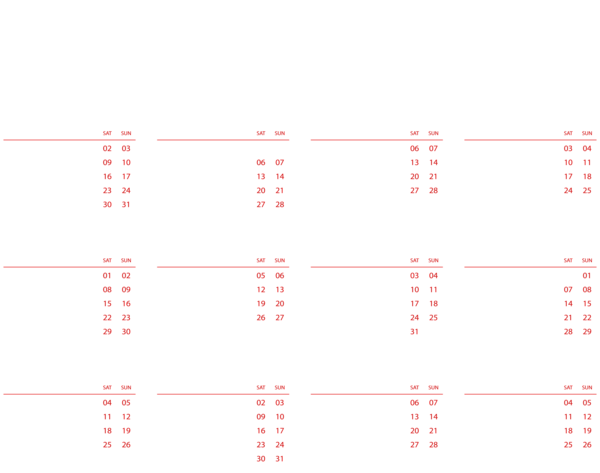 日历 2021 年