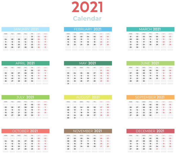 Lịch năm 2021