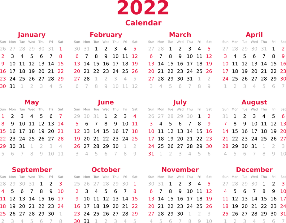 ปฏิทิน 2022