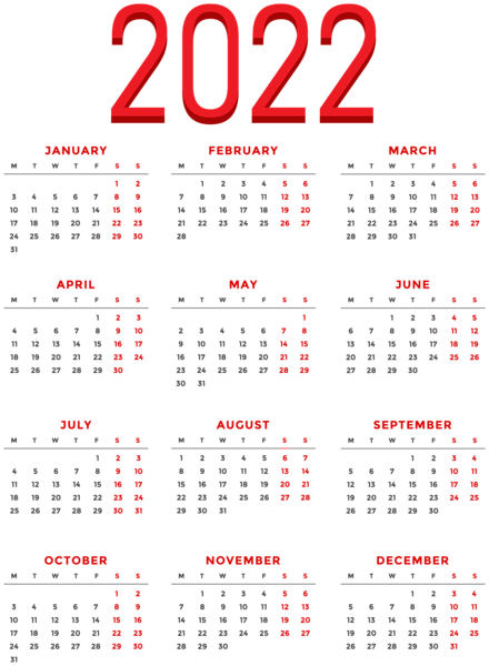 Calendario 2022