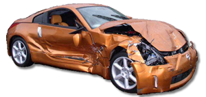 Wypadek samochodowy (rozbity samochód)