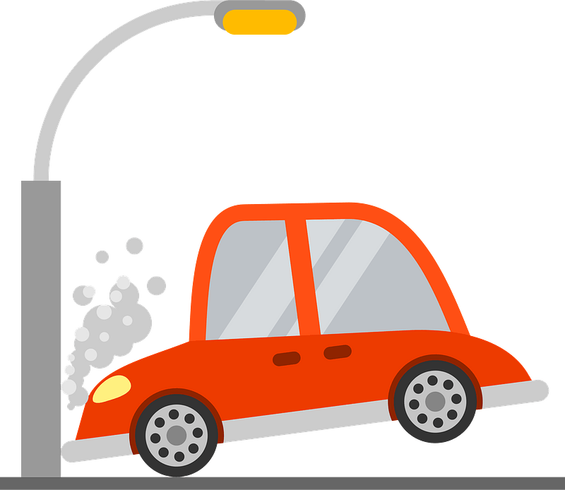 Accident de voiture (épave de voiture)