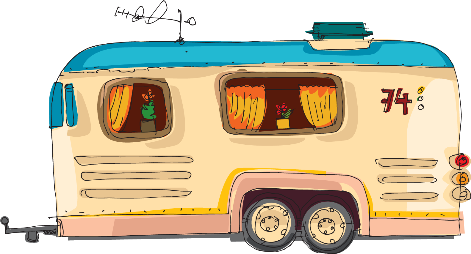 Karikatür karavan