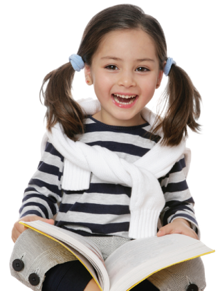 Kleines Kind, Kind, kleines Mädchen beim Lesen