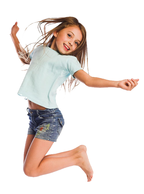 어린 아이, 아이, 점프하는 어린 소녀