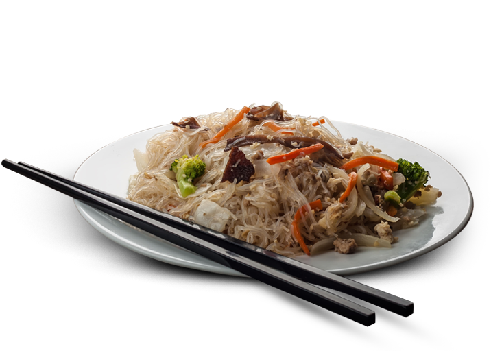 Culinária chinesa, comida, macarrão de arroz frito