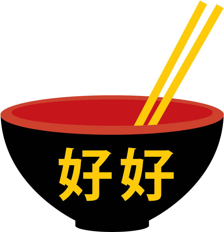 Logotipo da comida chinesa, gourmet