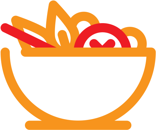 Ikony chińskiego jedzenia, przysmaki w stylu linii