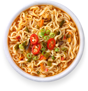 Una ciotola di noodles, prelibatezze cinesi, cibo