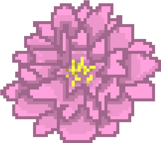 Chrysantheme Pixel Art