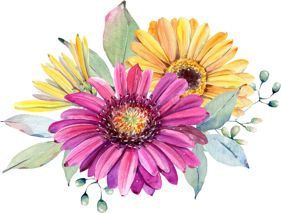 Handbemalte lila Chrysantheme, Aquarellmalerei