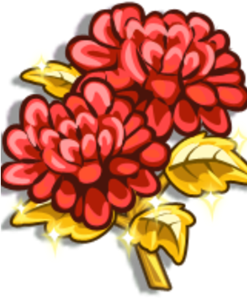 Chrysanthèmes rouges, fleurs artificielles