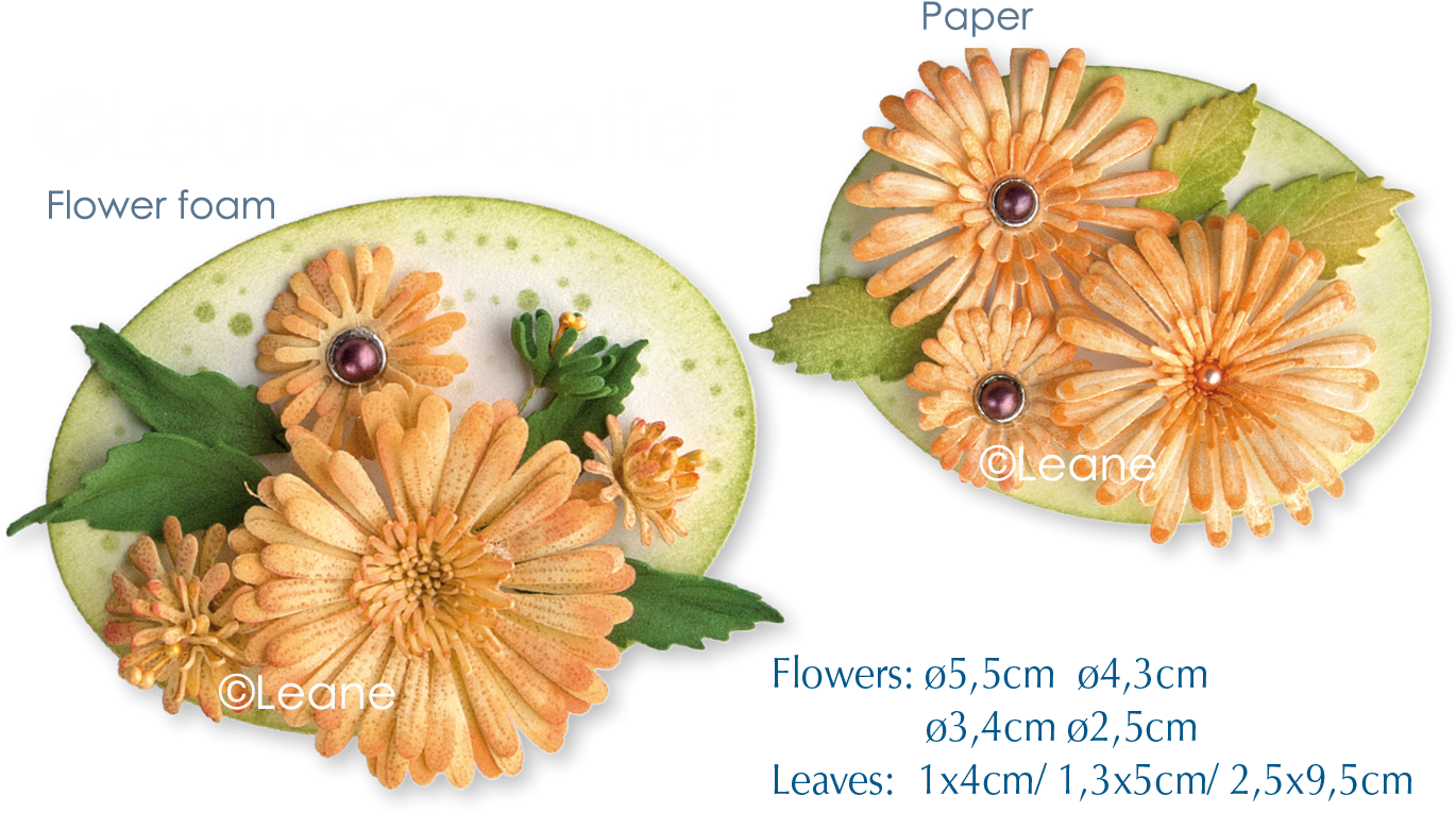 Klare Stempel 3d Chrysantheme, Afrikanisches Gänseblümchen