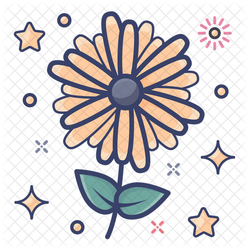 Icona di crisantemo, clip art