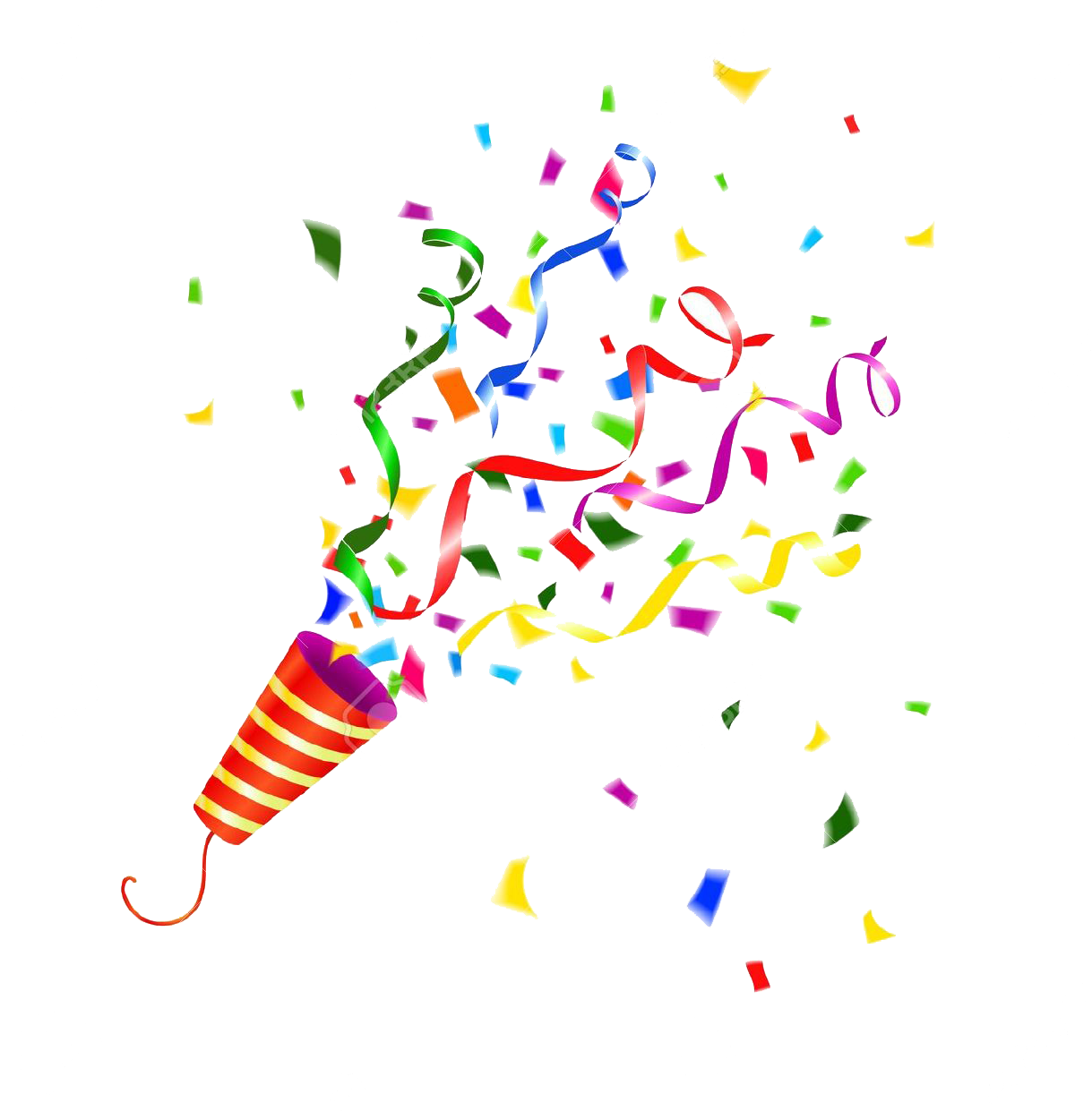 Confettis, salut, célébration