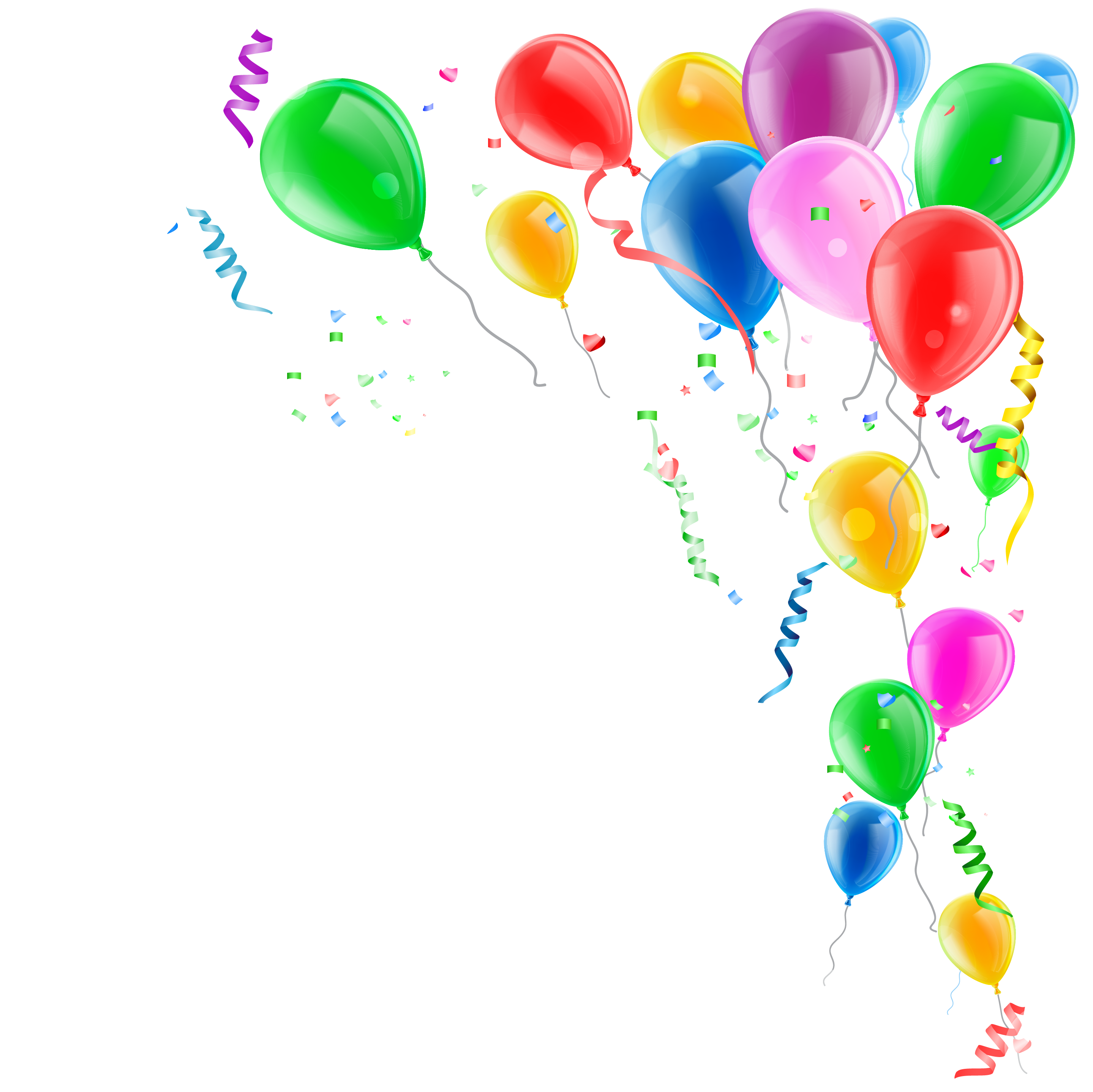 Confete, balões, comemoração