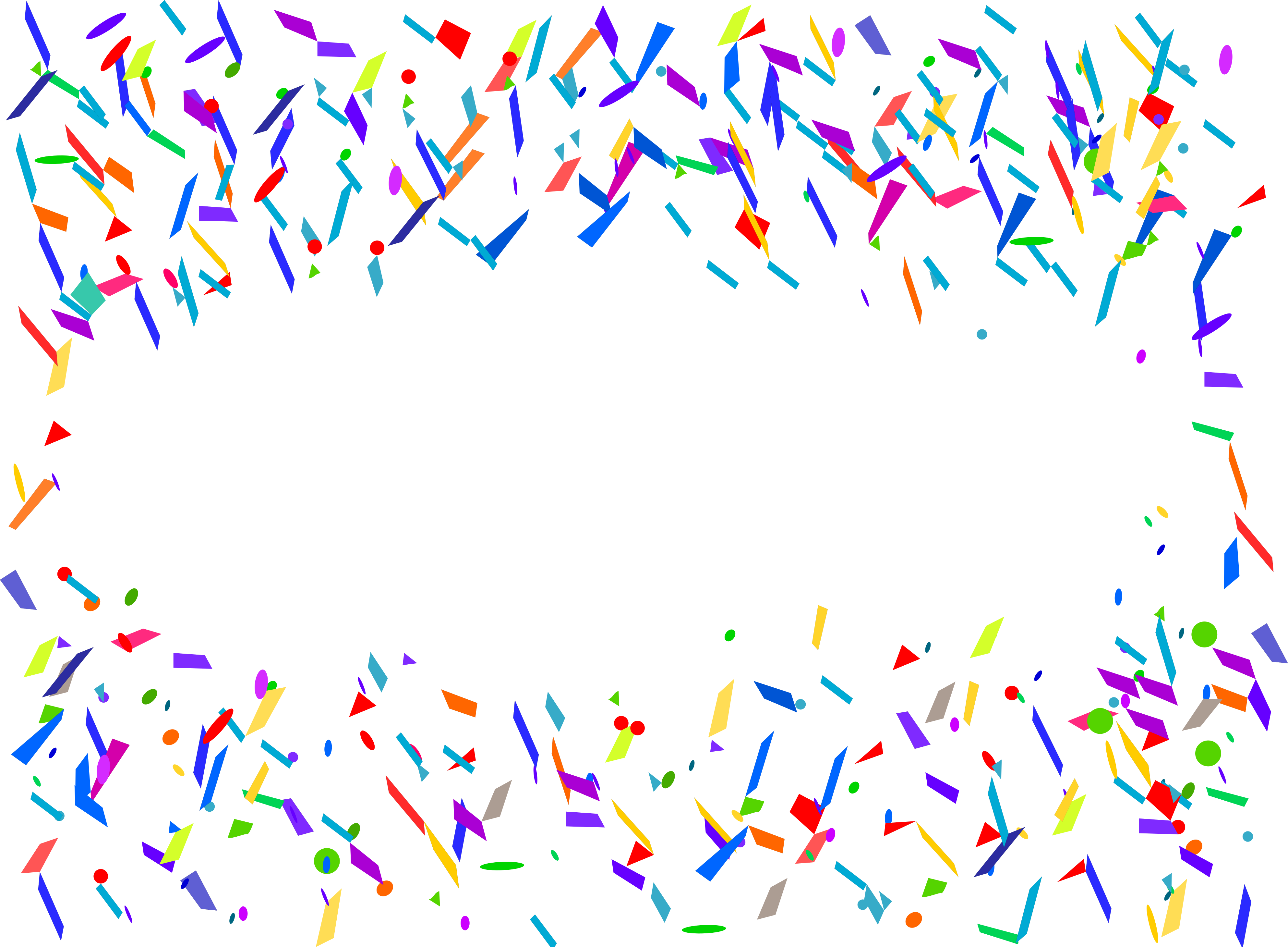 Confettis, frontière de célébration