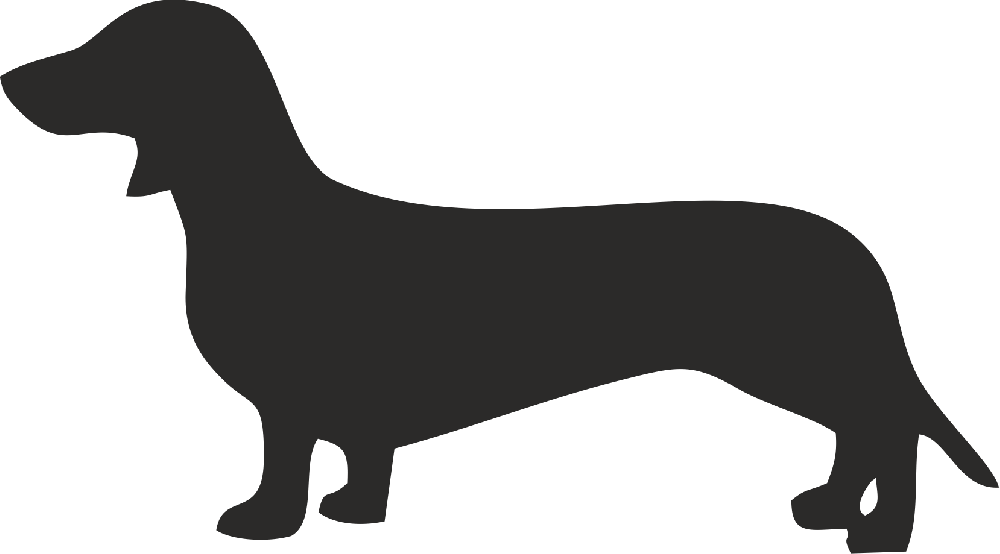 Siluet hitam dachshund