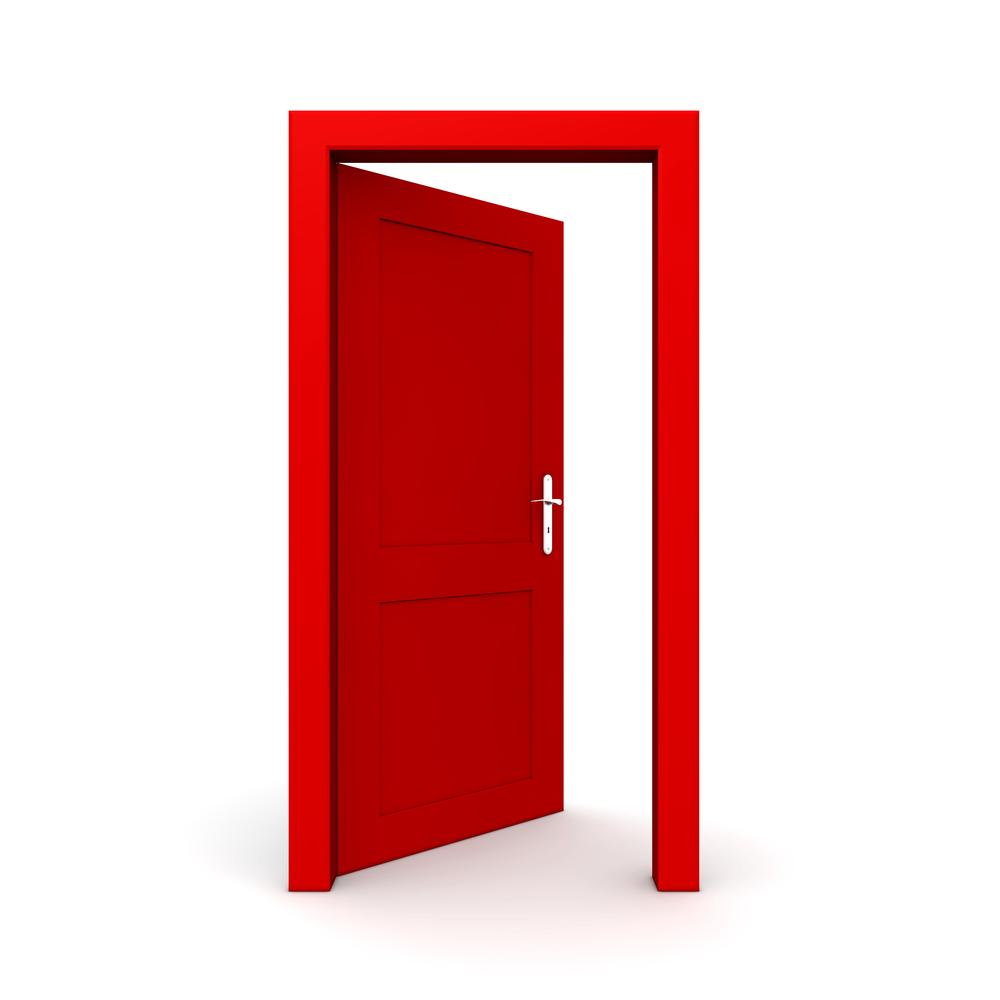 Otwórz czerwone drzwi
