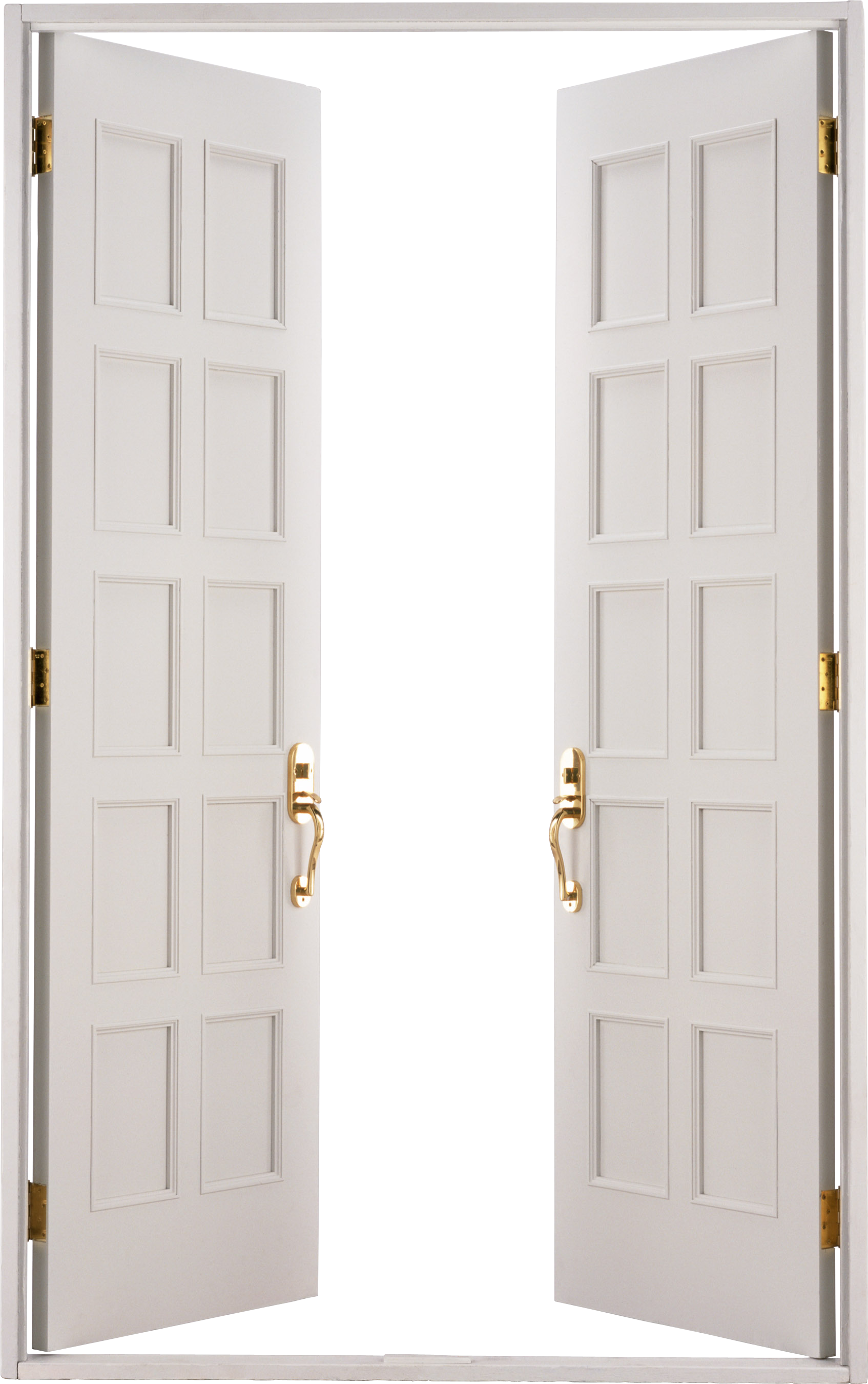 Weiße Tür öffnen