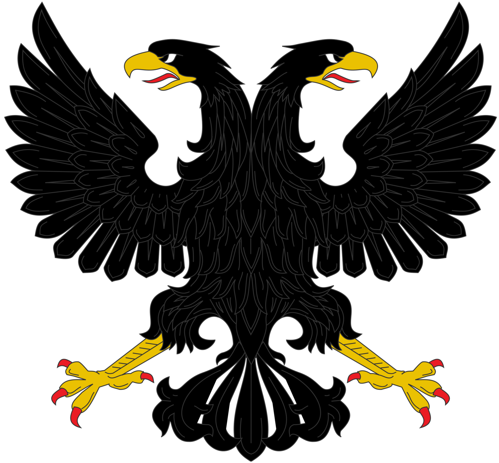 Logo noir aigle à deux têtes