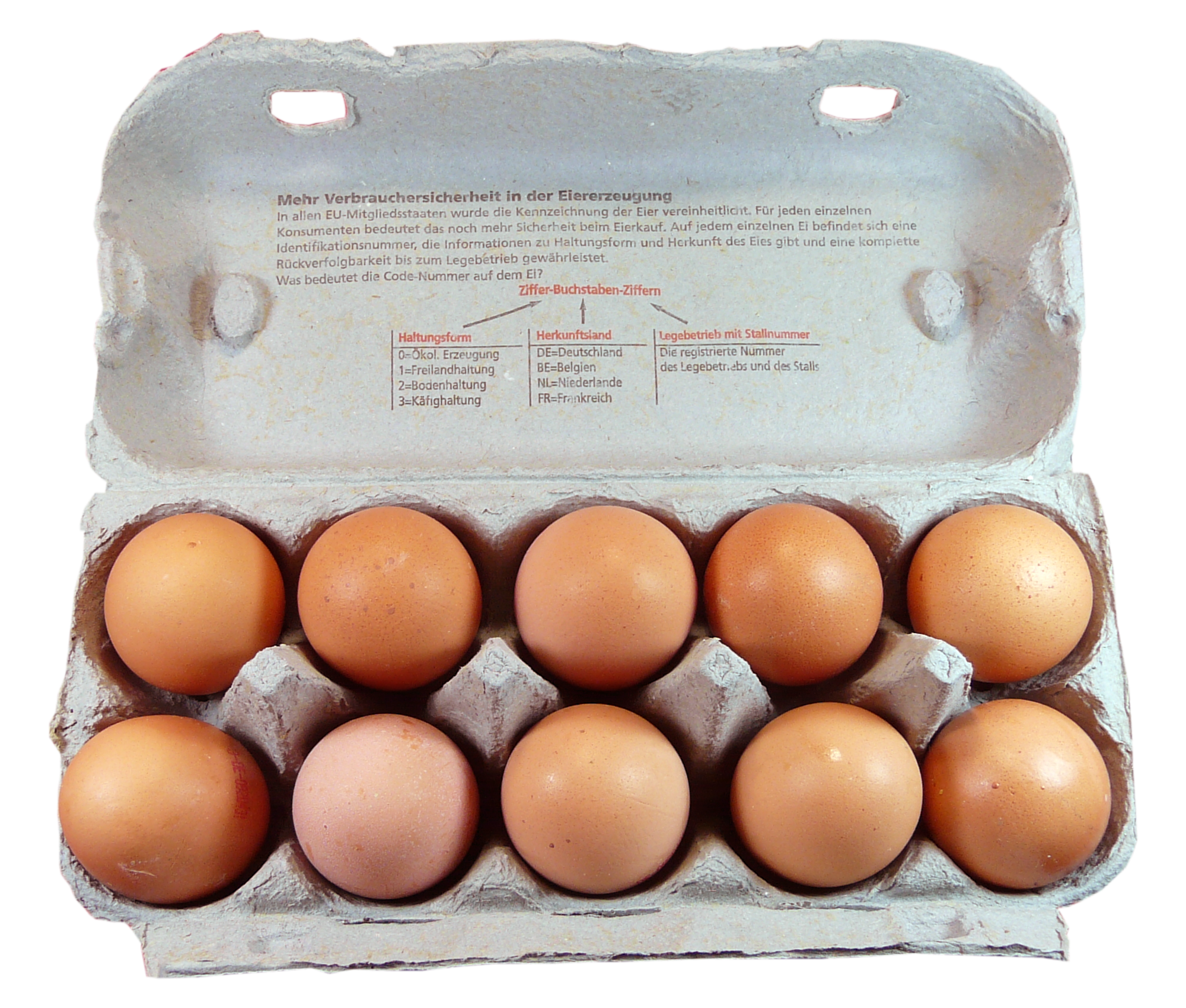 Uma caixa de ovos
