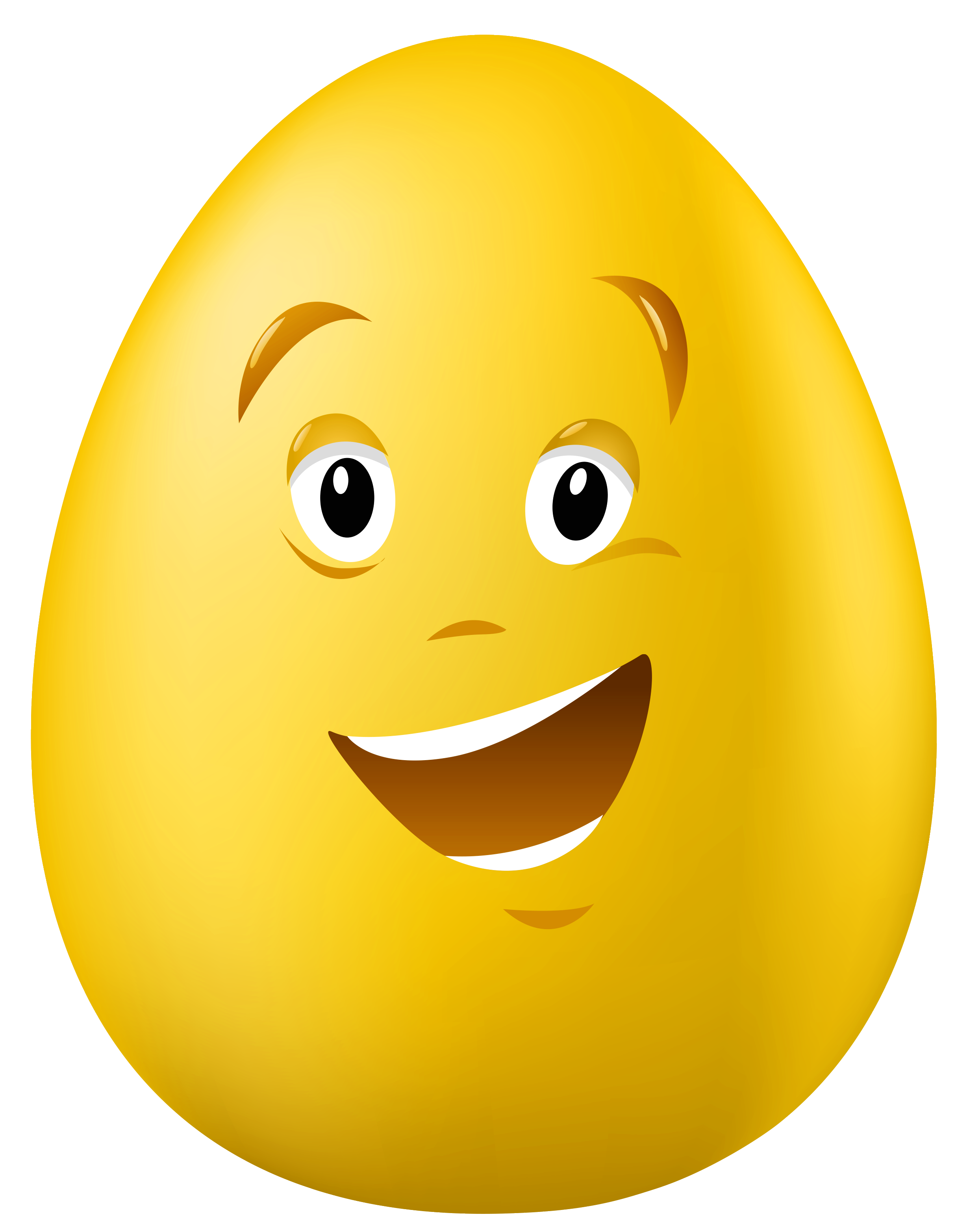 Telur dengan wajah tersenyum
