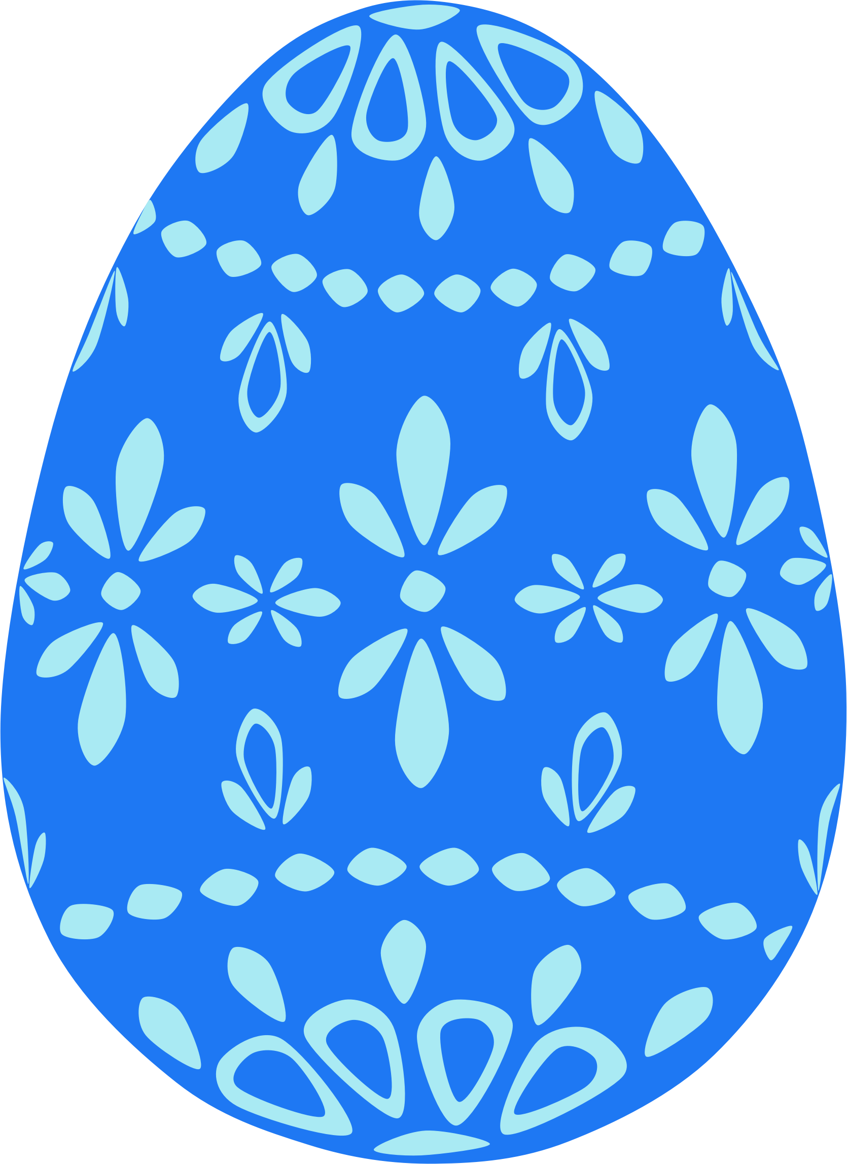 Niebieskie wzorzyste jajko