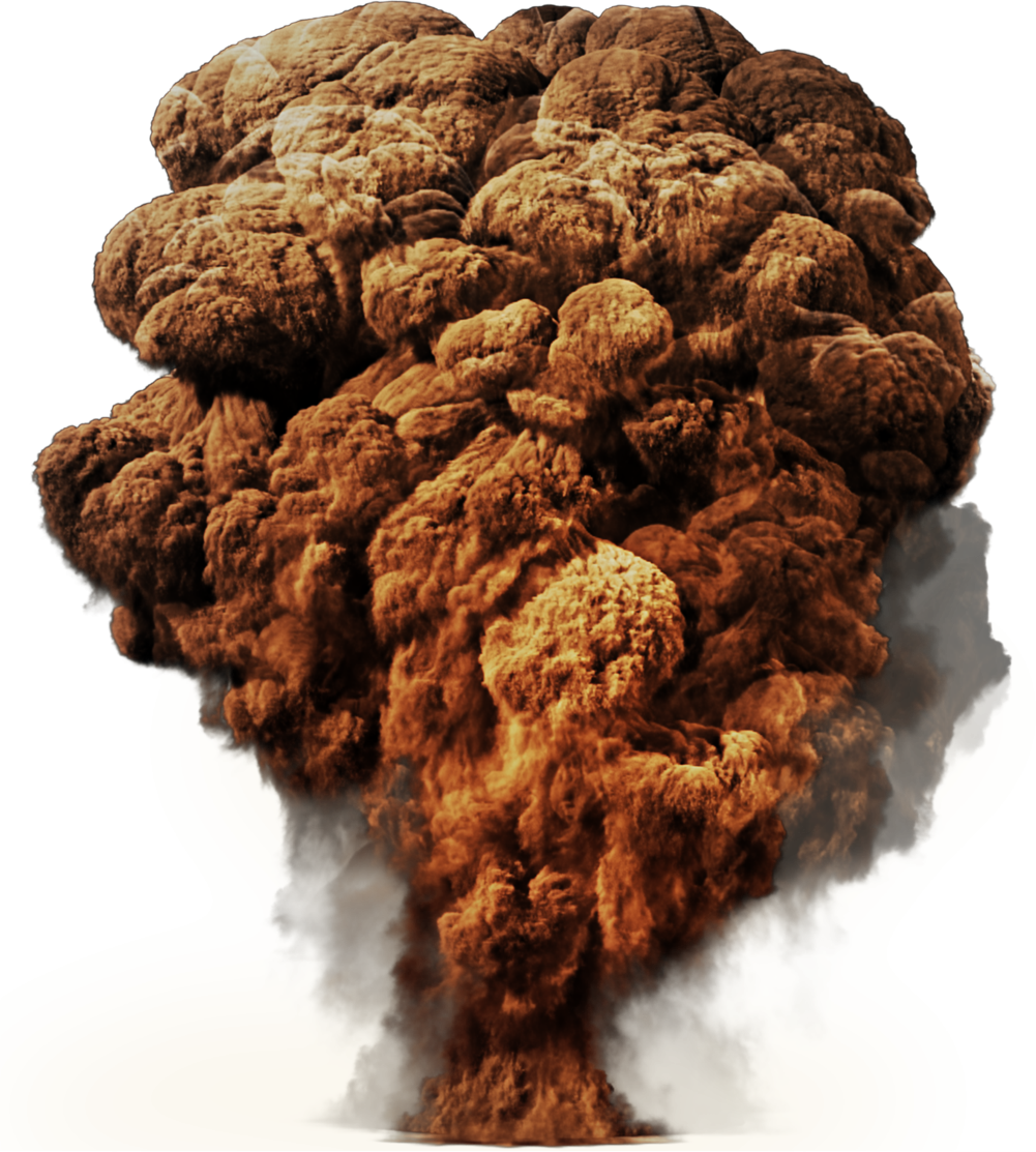 Nuvem de cogumelo de explosão nuclear