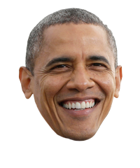La faccia di Barack Obama