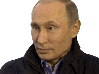 Das Gesicht von Wladimir Putin