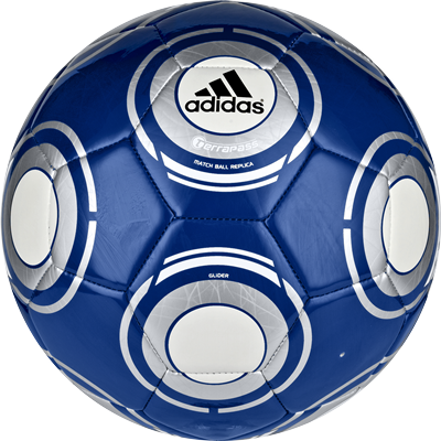 Ballon de foot bleu