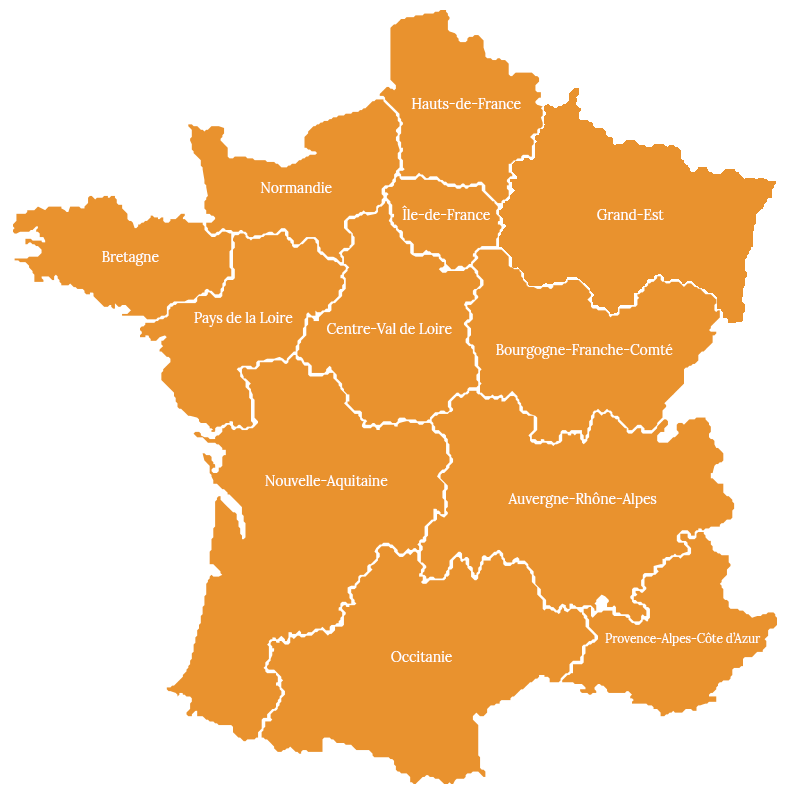 Mappa della francia