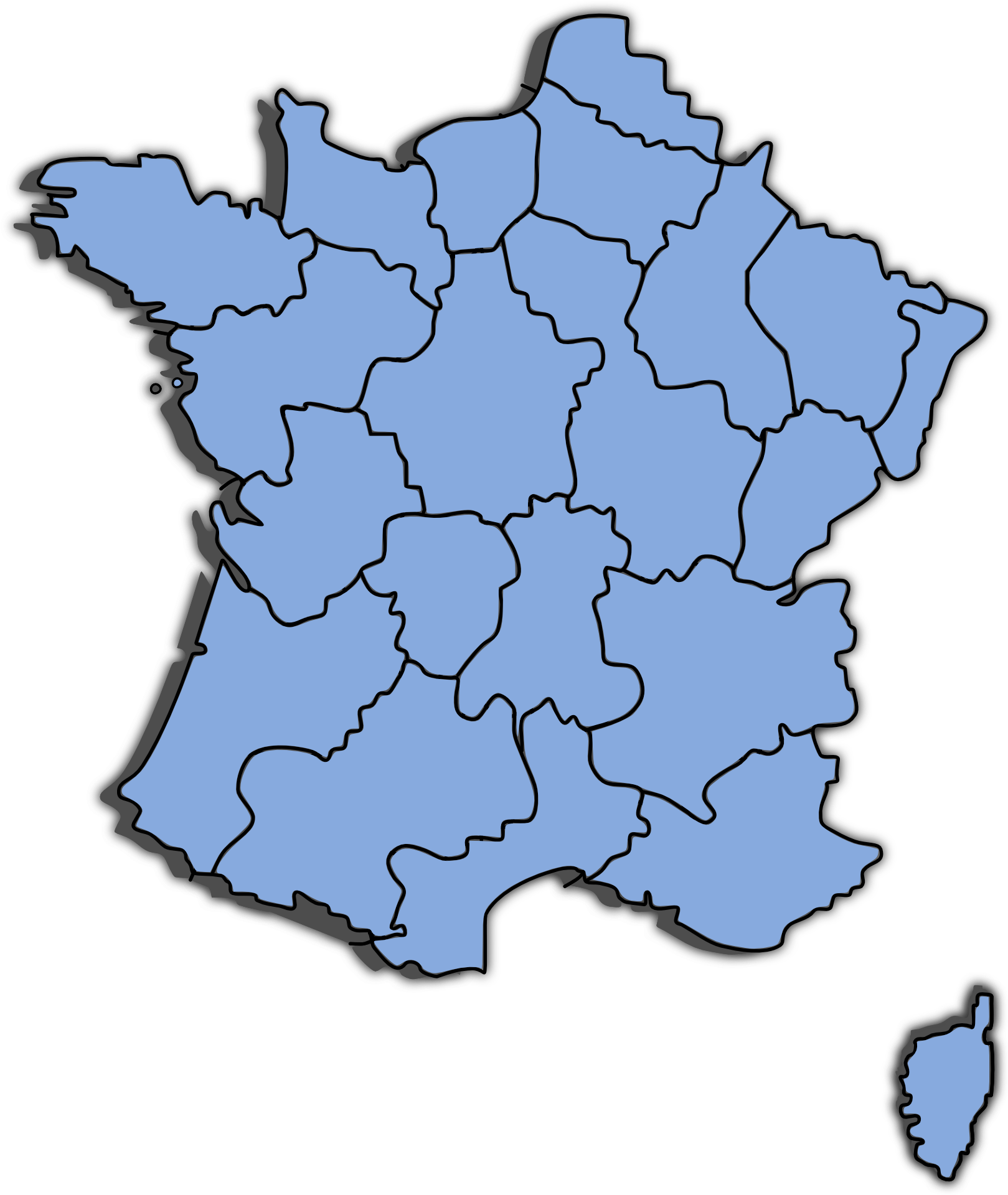 Mappa della francia
