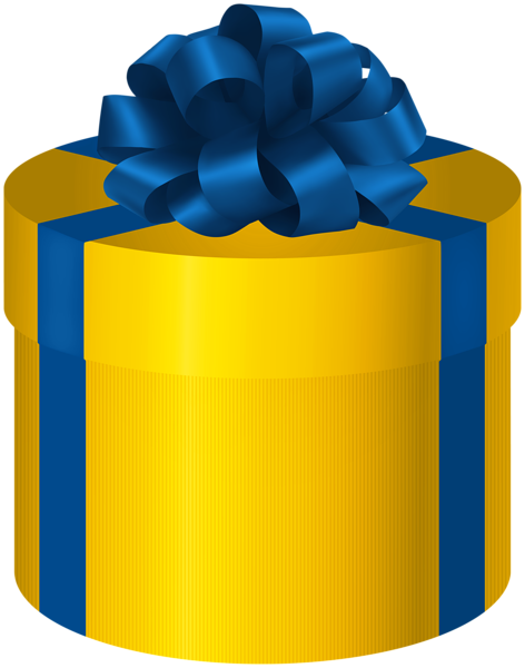 Gelbe Geschenkbox