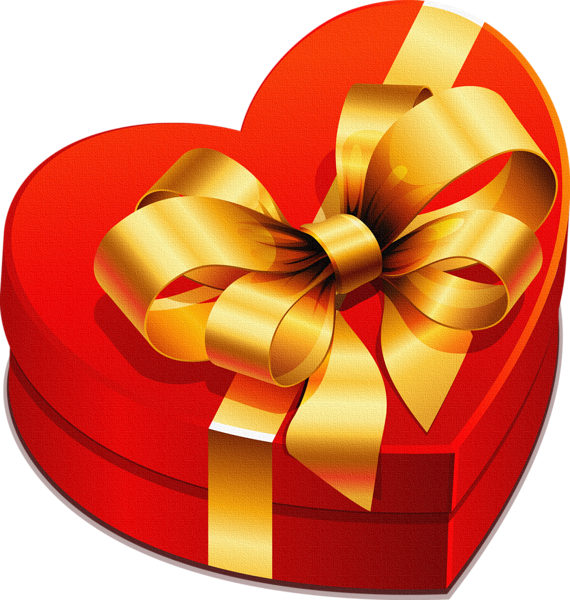 กล่องของขวัญหัวใจสีแดง