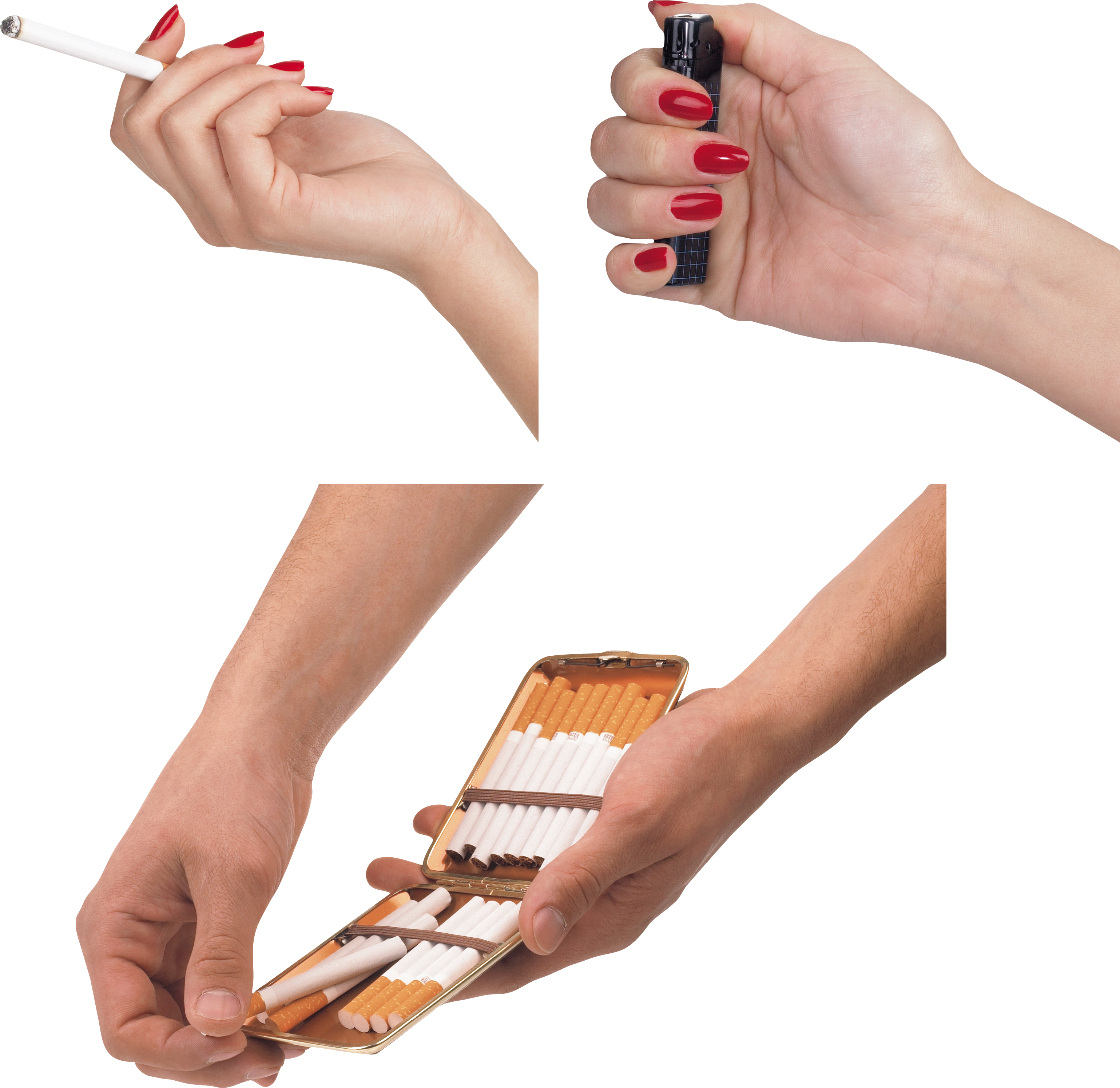 Cigarette à la main