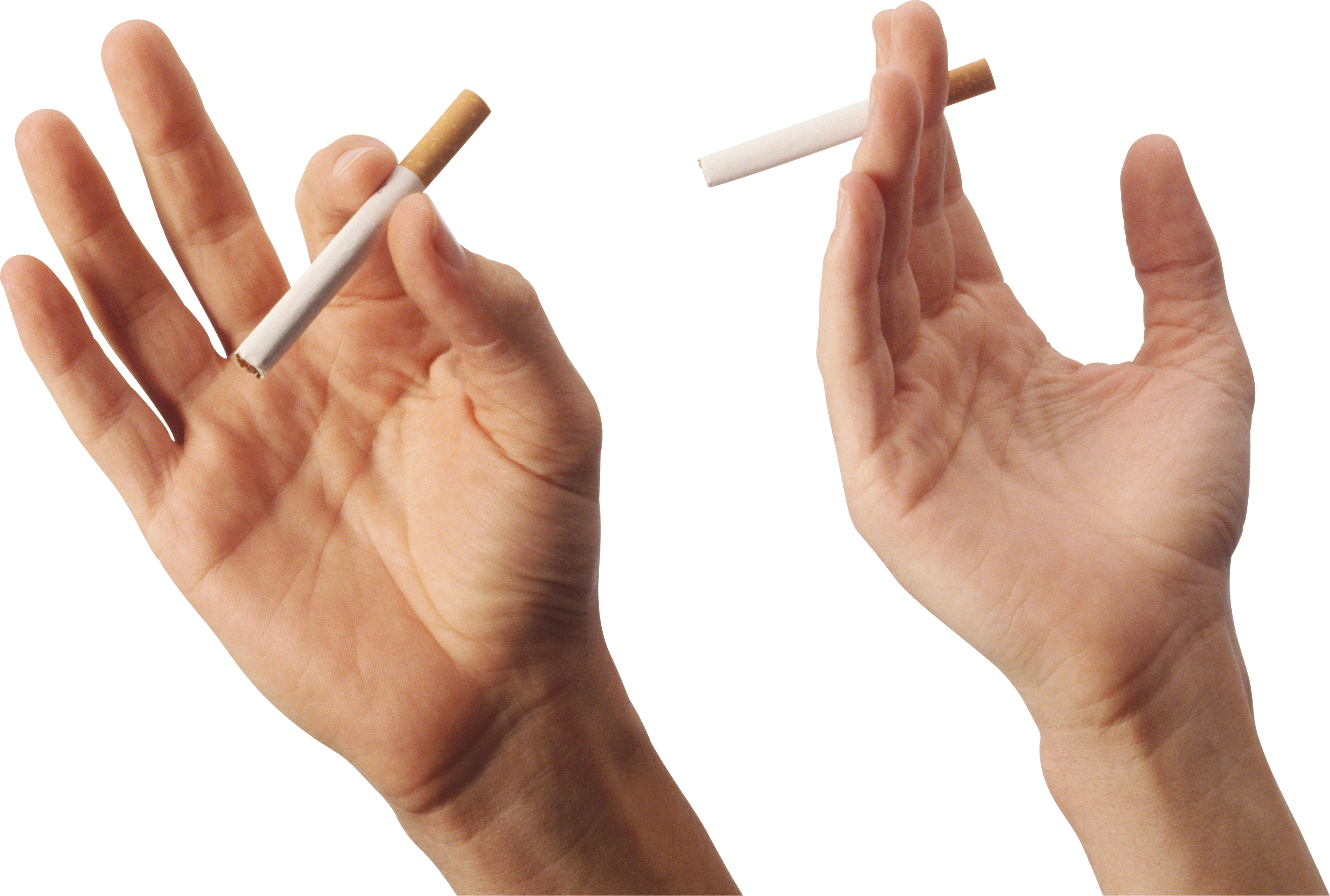 Cigarette à la main
