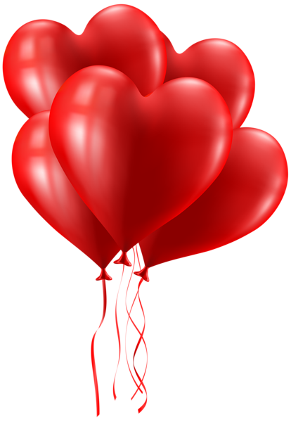 情人节快乐、红色心形气球