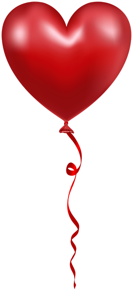 Szczęśliwych walentynek, balon z czerwonym sercem